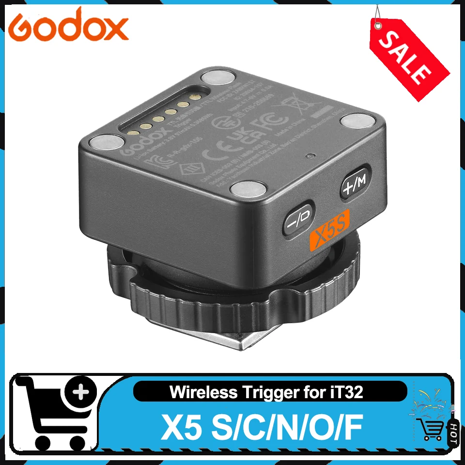 Фото Godox X5 C/S/O/N/F/L TTL беспроводной триггер вспышки работает с мини-вспышкой iT32 №1