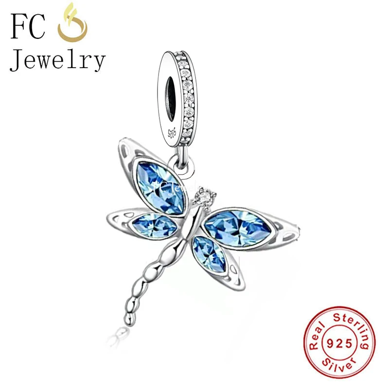 

FC Jewelry Fit Original Pan Charms Bracelet 925 Sterling Silver Animal Insect Dragonfly Bead For Making Women Berloque 2022