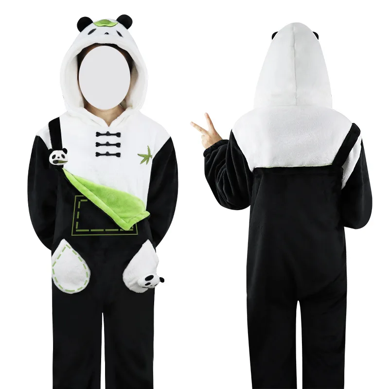 Фото Love And Deep Space Kigurumi Qi Yu Shen Xinghui Qin Che Panda Пижамный костюм Rafayel Zayne Xavier Sylus Косплей Домашняя одежда №1