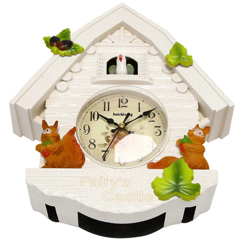 

SEWS-Cute Bird Wall Clock Cuckoo Alarm Clock Cuckoo Clock Living Room Watch Brief Children Bedroom Decor Home Day Time Alarm Clo