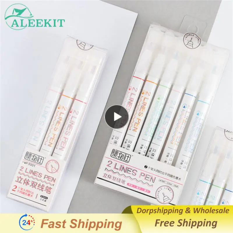 

Colored Pen Plastic Ultra-fine Nib Art Drawing Color Pen Work School Small Exquisite Durable Hand Account Pen 0.5mm Marker Pen
