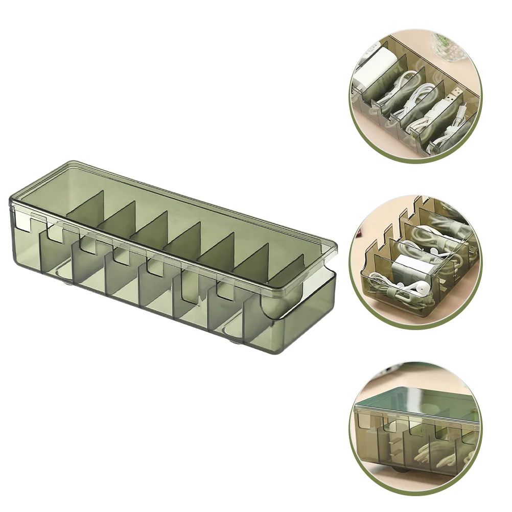 

Box Organizer Cord Cable Power Management Strip Storageusb Container Cover Hide Wires Cables Deskprotectors Data Bin Electronics