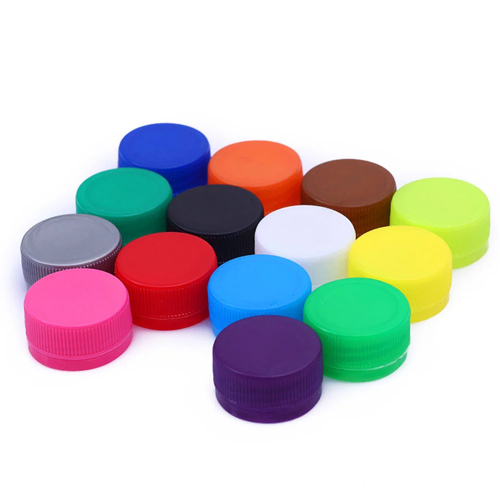 

100pcs Bottle Cover DIY Bottle Caps Handcraft Material for Children Kids Projects
