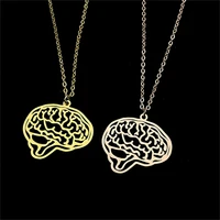 personalised hollow brain necklace for men stainless steel neurologist and neurosurgeons collar women necklace christmas gift