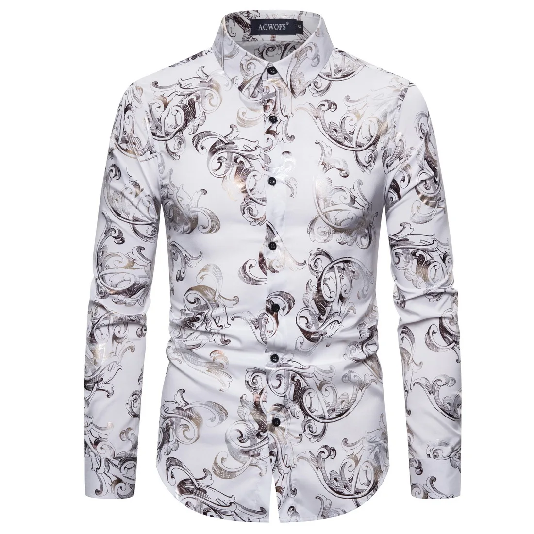 

2022 New Men's Long Sleeve Shirt Button South Korea Fashion Street Dress Christmas Graphic T-shirt Luxury Printed Hawaiian Top
