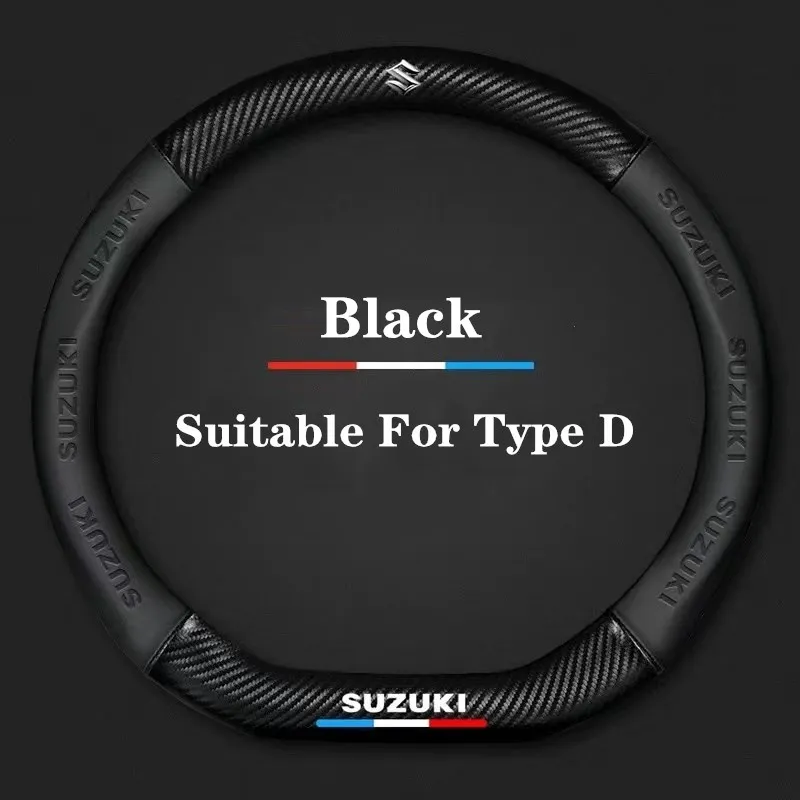 

Car Embossing Carbon Fiber Leather Steering Wheel Cover For Suzuki Jimny Samurai SX4 S Cross Swift Grand Vitara Alto Liana Swace