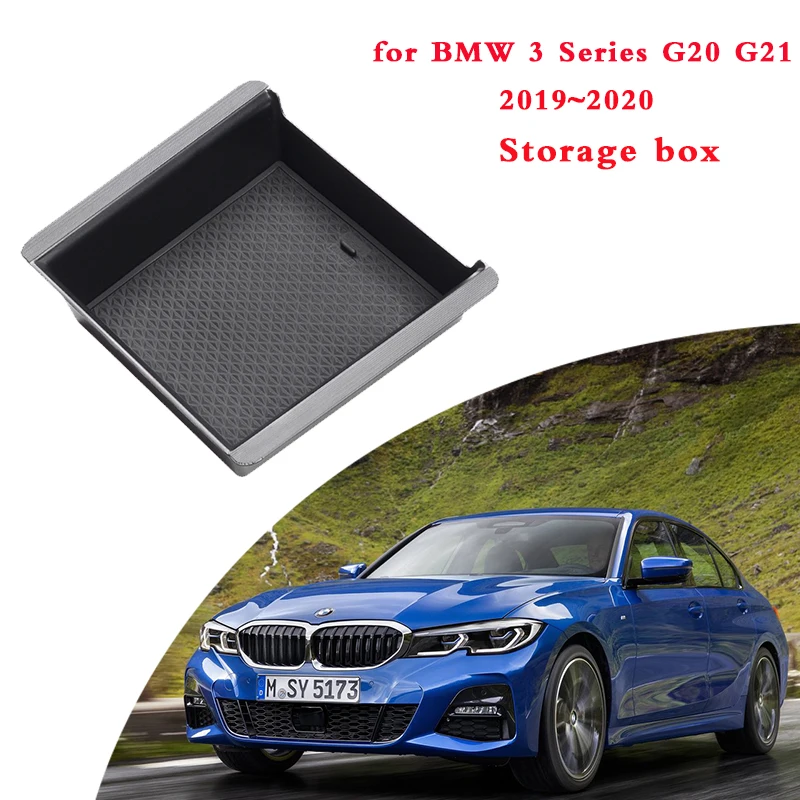 

Stowing Tidying for BMW 3 Series G20 G21 2019 2020 Car Central Armrest Storage Box Center Console Flocking Organizer Accessories