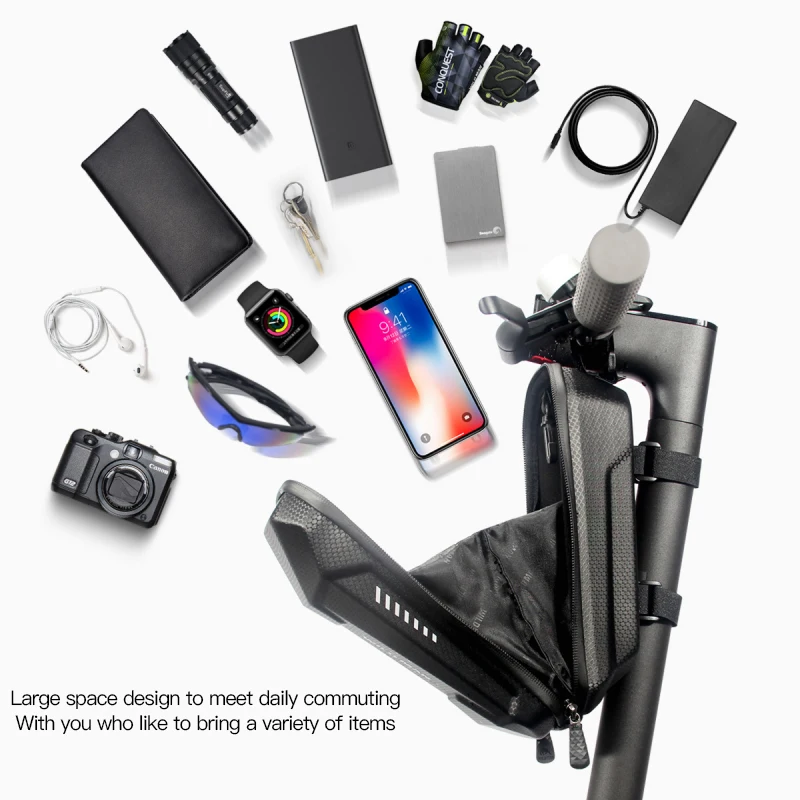 

Wild Man Electric Scooter Front Bag Waterproof Eva Hard Shell Bags Reflective Handlebar Hanging Bag Storage Bag for Xiaomi Gs8