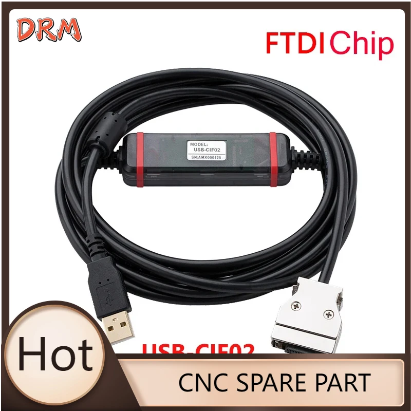 Фото Кабель для программирования USB-CIF02 с позолоченными контактами, совместимый с коммуникационными устройствами Omron PLC CPM1, CPM1A/2A, CQM1, C200HS, C200HX/HG/HE №3