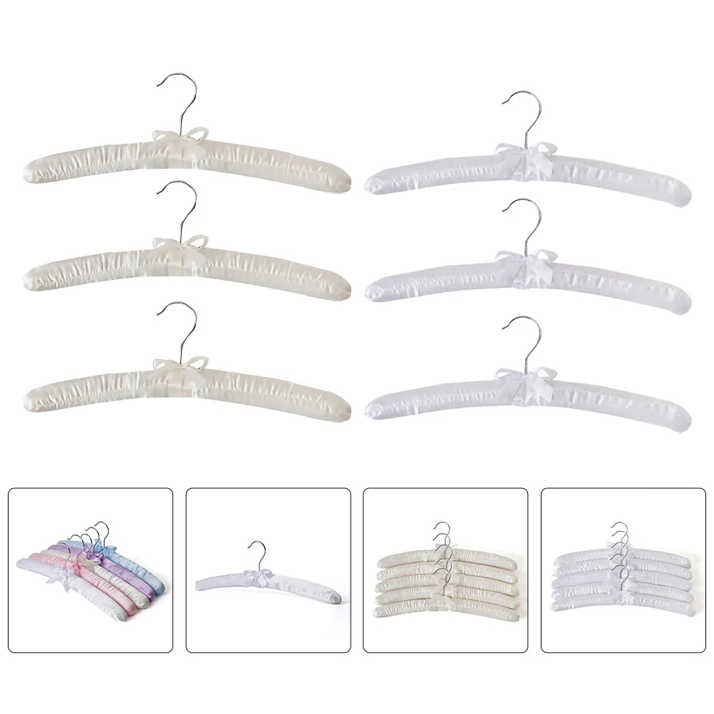 

Hangers Hanger Clothes Paddedcoat Wedding Satin Dressdrying Sweatersgarment Shoulder Shirt Cloth Trouser Closetwide Bump Suit