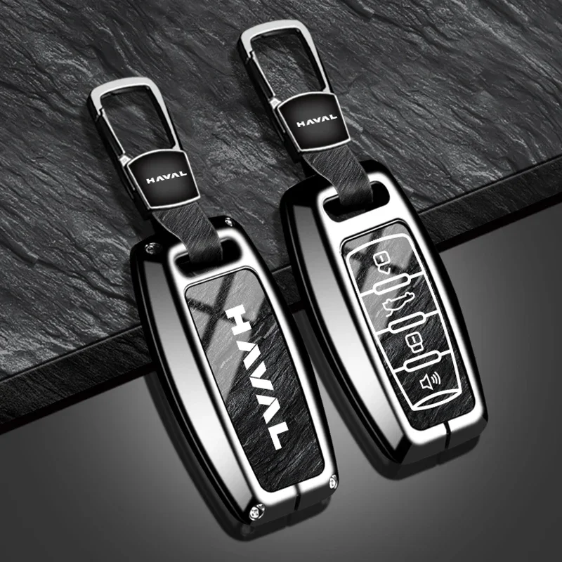 Фото Защитный чехол для автомобильного ключа, подходит для Haval Hover H1 H4 H6 H7 H9 F5 F7 H2S GMW, брелок для ключей из цинкового сплава, аксессуар для автомобильного ключа. №4