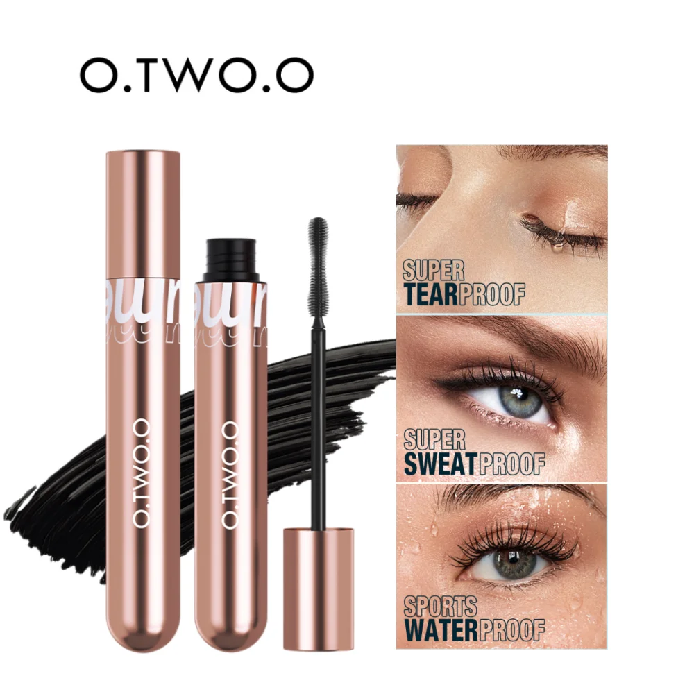 

O.TWO.O 4d Silk Fiber Mascara Super Waterproof Curling Mascara Double-Curved Volume Eyelashes Extension Locks All Day Makeup