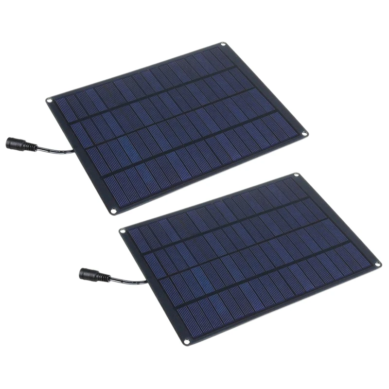 

2X 5W 18V Solar Panel Portable Waterproof Solar Power Panel USB Interface Suitable For Outdoor Camping Travel
