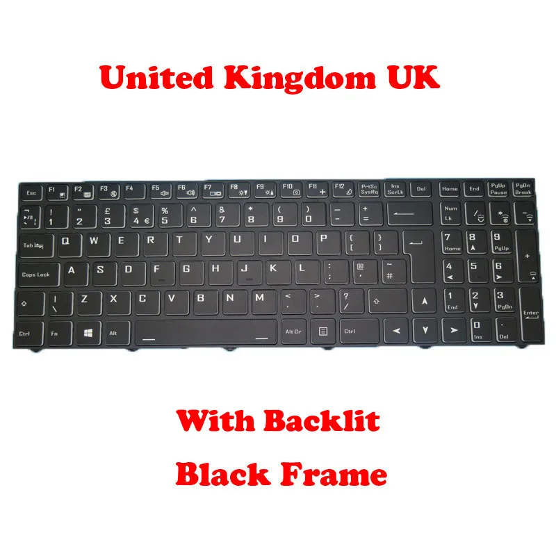 Клавиатура с подсветкой NP71 для CLEVO NP70 NP71HH NP71HJ NP71HK NP71HP NP71PNH NP71PNJ NP71PNK NP71PNP английская