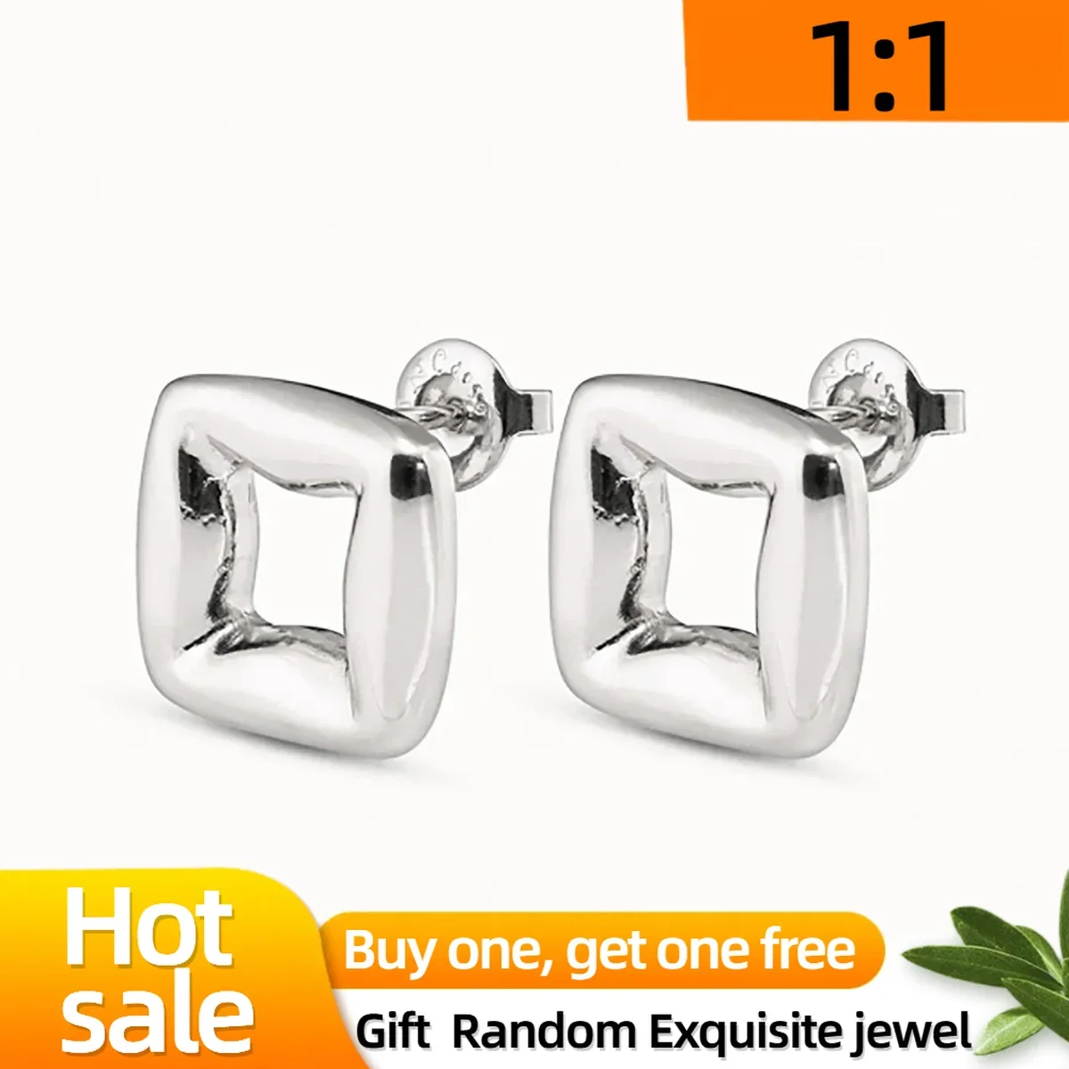 UNOde50 Квадратные Серьги-гвоздики Для Женщин Элегантные Ювелирные Изделия С