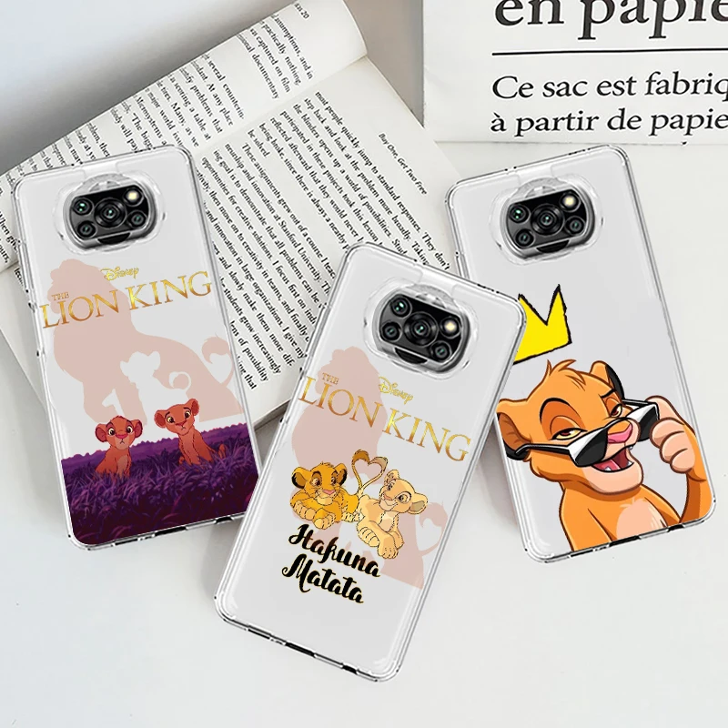 

Cartoon Luxury The Lion King For Xiaomi Mi Poco X4 X3 NFC F4 F3 GT M4 M3 M2 X2 F2 F1 Pro C3 5G Civi Transparent Phone Case