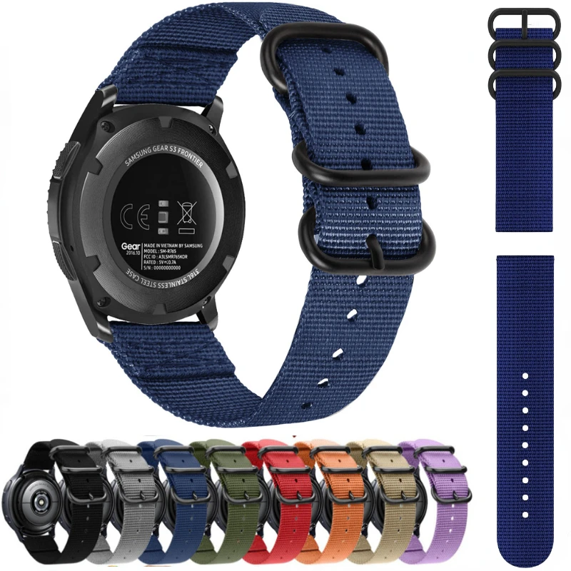 Фото Нейлоновый ремешок 22 мм для Huawei Watch GT6 GT5 GT4 Pro 46 мм, Samsung Watch 3 45 мм/Gear S3, браслет для Amazfit T-REX3 Pro 48 мм №1