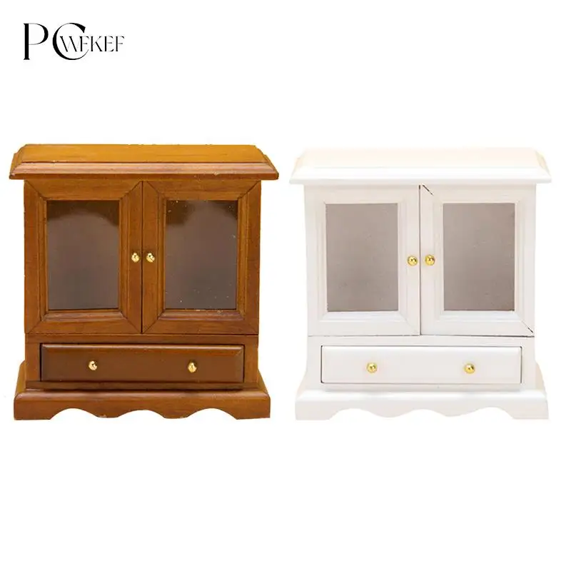 

1/12 Miniature Dollhouse Display Cupboard Doll House Cabinet Showcase Dollhouse Furniture Decoration Accessories