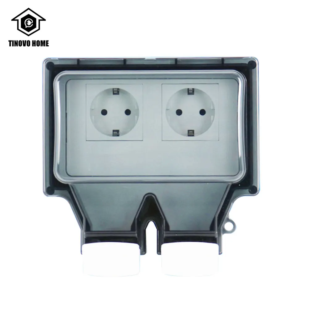 2 EU Plug Socket IP66 Industrial Socket Outdoor Waterproof Bathroom
Kitchen Safety Electrical Outlet