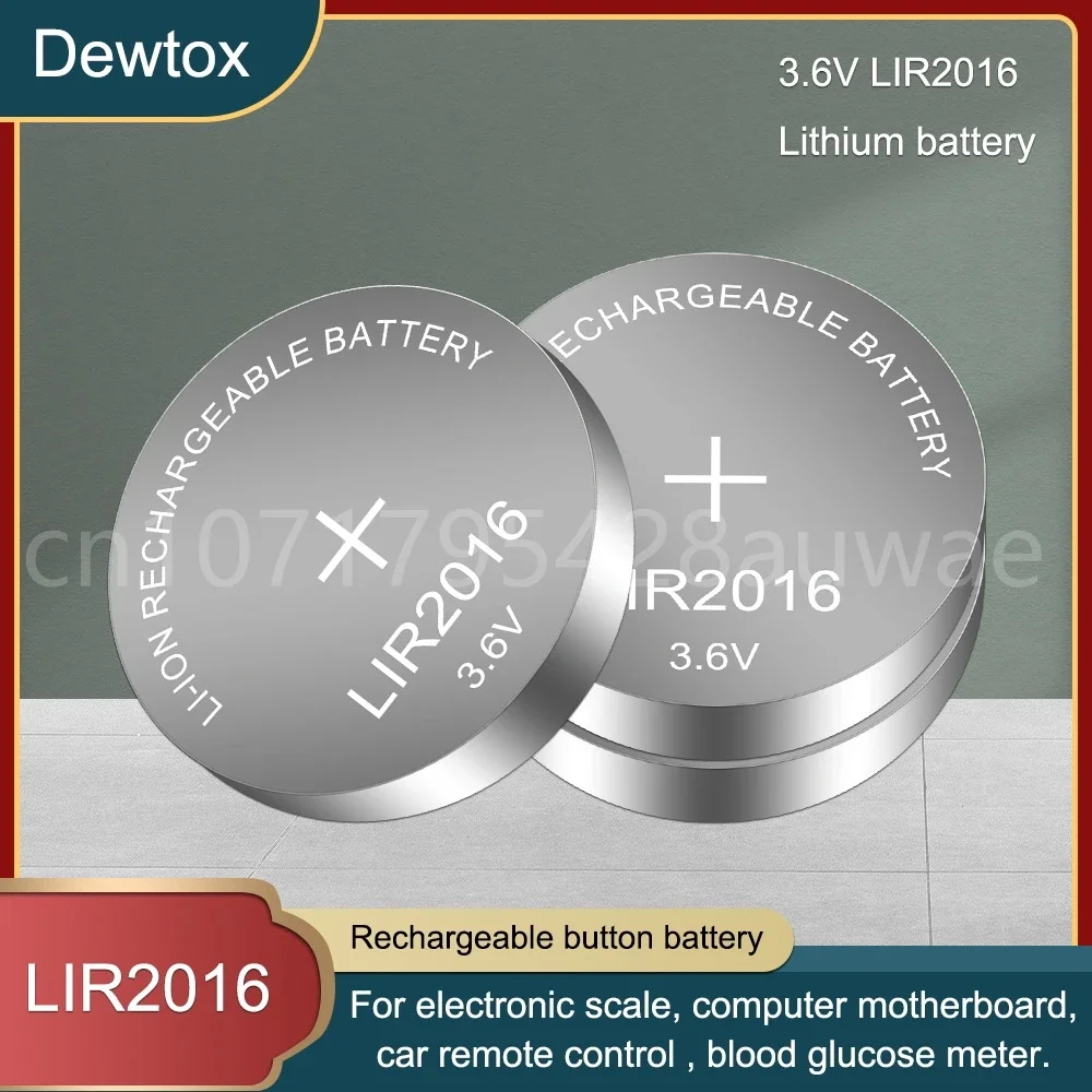 Литий-ионный перезаряжаемый кнопочный аккумулятор 3 6 В LIR2016
