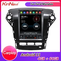 kirinavi vertical screen tesla style 10 4 android 11 car radio for ford mondeo audio gps navigation car multimedia 2007 2012