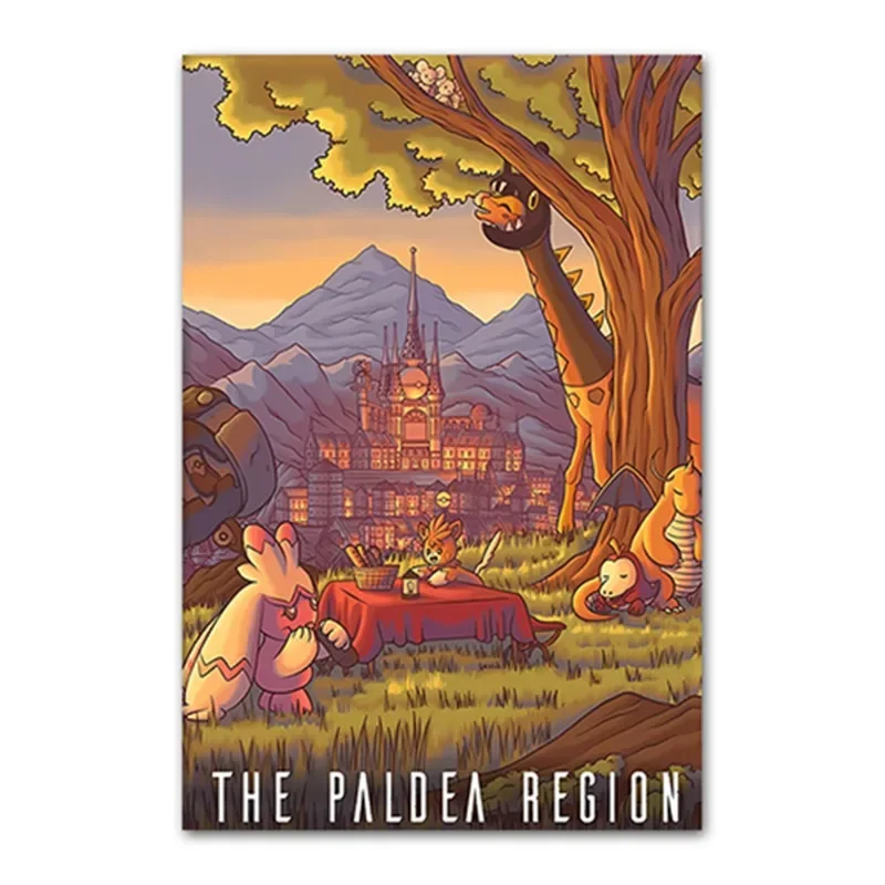 Покемон Холст Картина Пикачу Squirtle Charmander Mimikyu Eevee Gengar постер настенный стикер