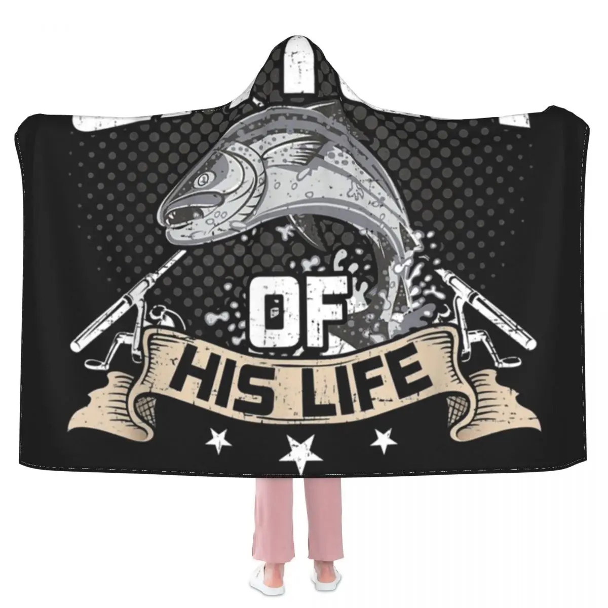 

Летнее Флисовое одеяло с капюшоном для рыбалки и жены