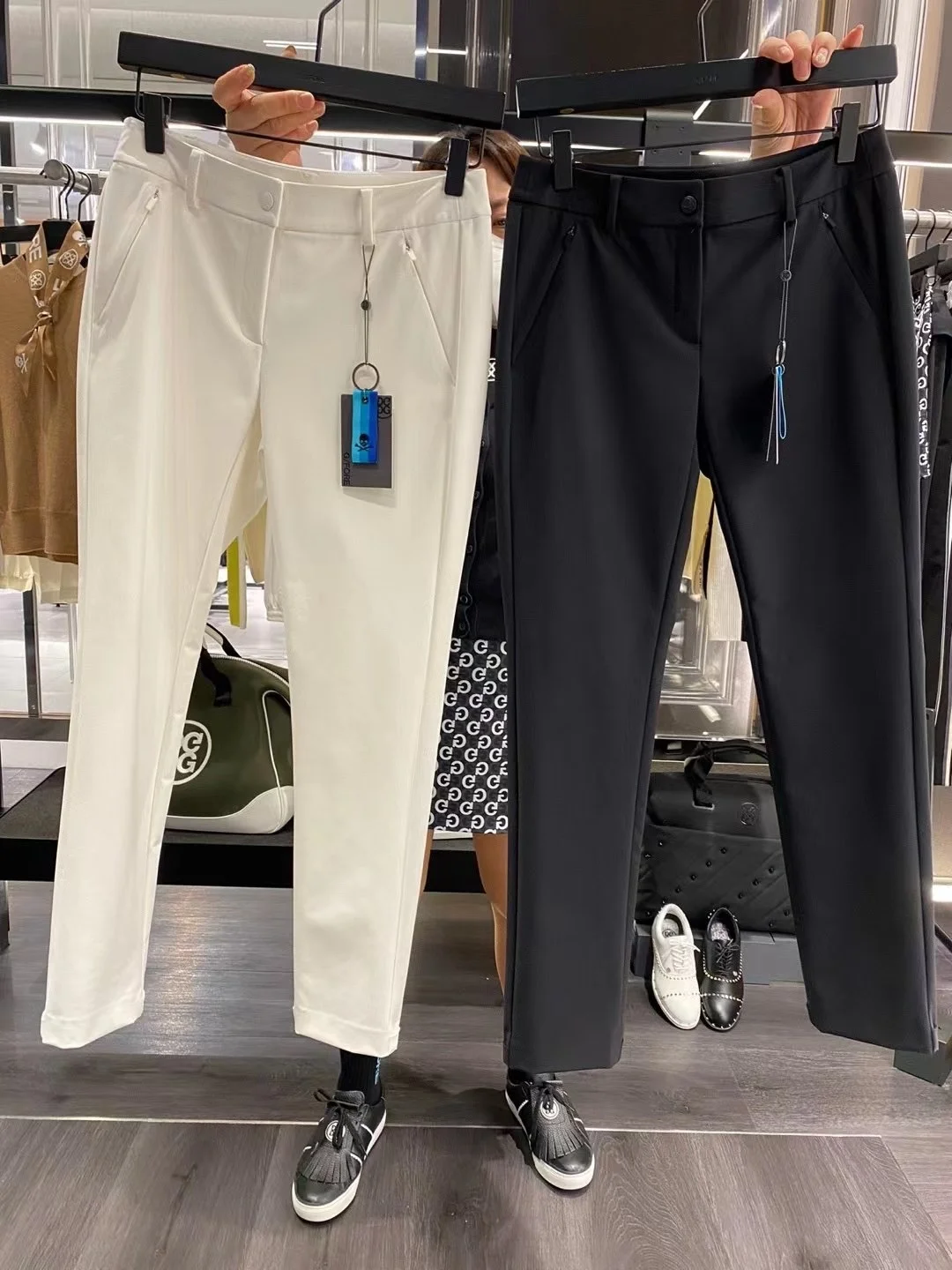 

Women's Golf Pants Fashion Nine Minute Pants Slim straight pants Sports Quick dry trousers