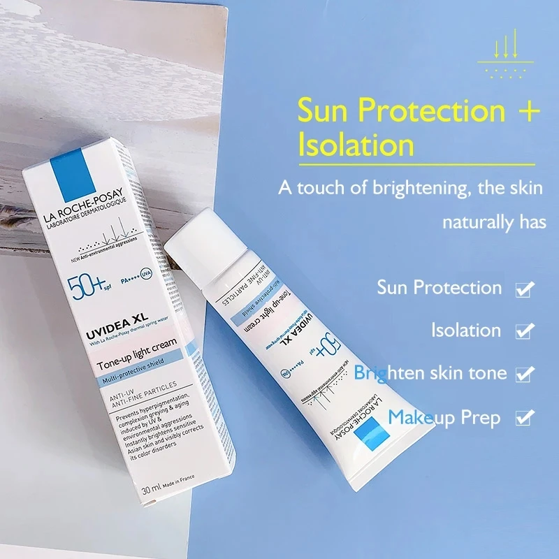 

Original La Roche Posay UVIDEA XL Tone-Up Light Cream SPF 50+ Broad-spectrum Sunscreen Anti-UV Particles Isolating Sunblock 30ml