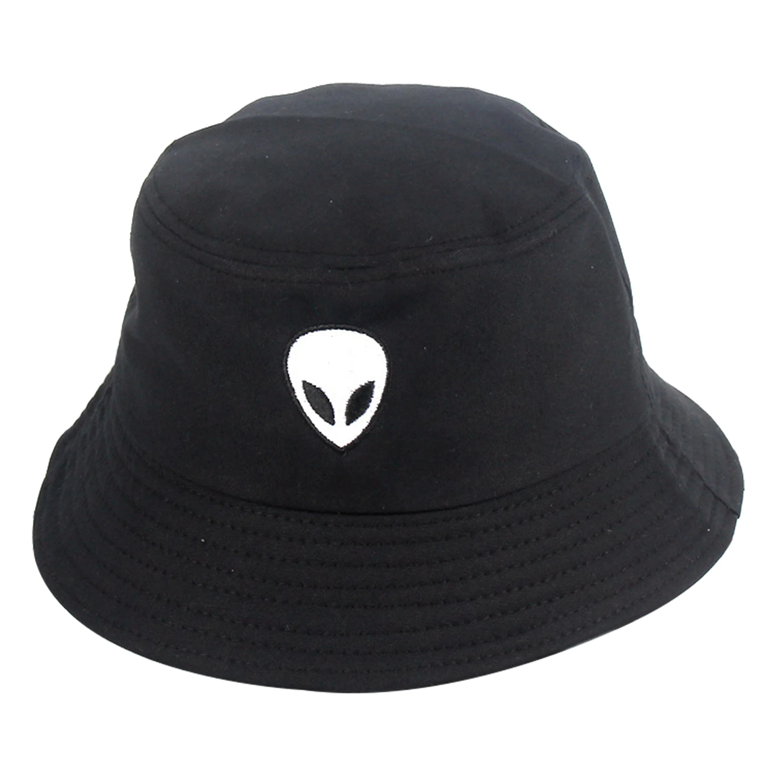 

Women Men Sun Fishing Camping Outdoor Bucket Hat Casual Packable Travel Summer Wide Brim Beach Unisex Hiking Alien Print