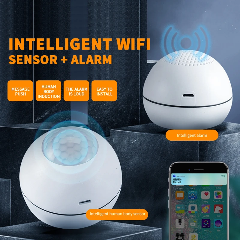 

CORUI Tuya WiFi Smart Human Body Sensor De Movimiento Burglar Alarm PIR Detector Casa Inteligente Wireless Remote Monitoring