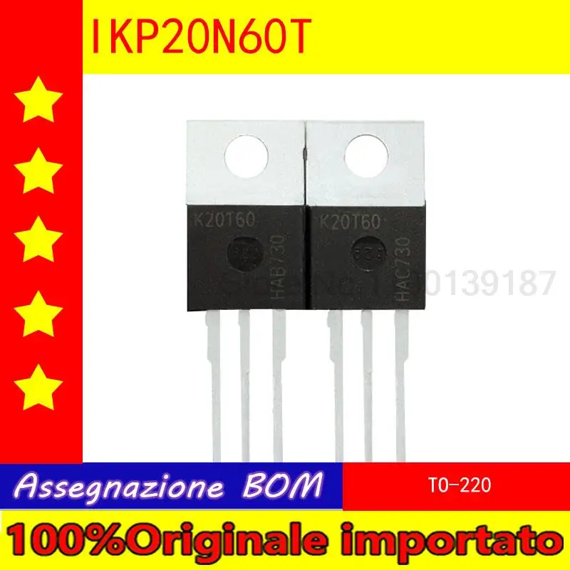 

10 шт./лот IKP20N60T K20T60 TO-220 трубка с полевым эффектом 20A 600V