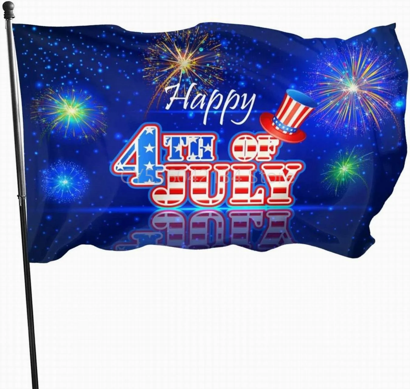 

Independence Day 4th of July Patriotic Flag Outdoor Decorative Banner Outside Hanging Standard Flag for Yard Garden Lawn Holiday