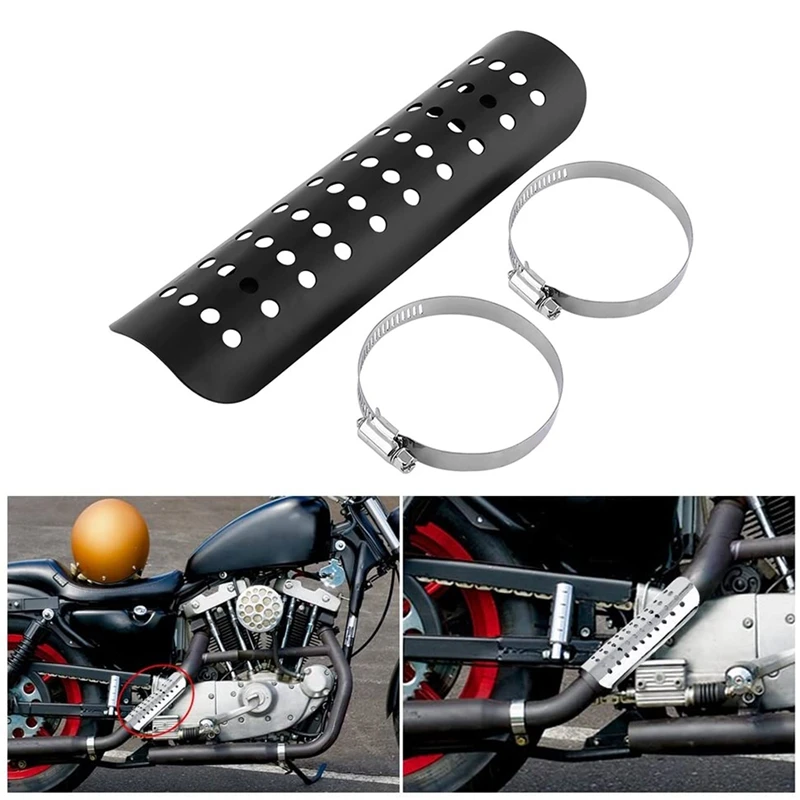 

Motorcycles Exhaust Muffler Pipe Heat Shield Cover Heel Guard