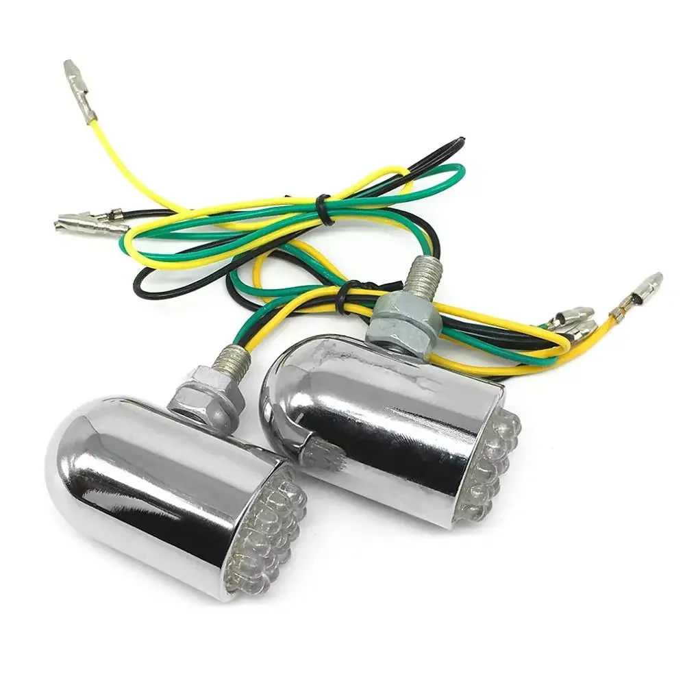 

One Pair Motorcycle Metal Turn Signal Tail Lights Lamp