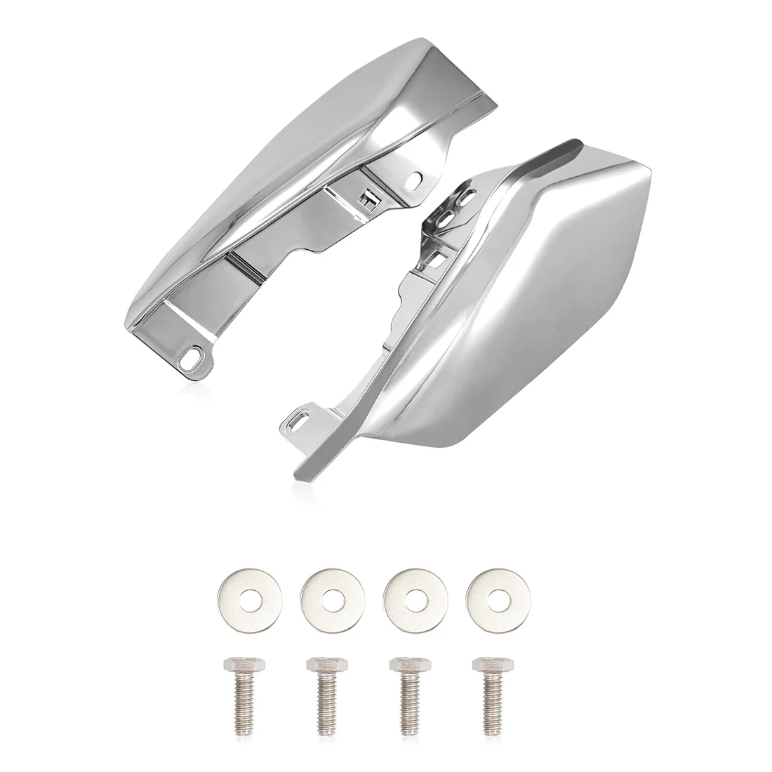 

Motorcycle Heat Shield Chrome Mid-Frame Air Deflector for Harley Touring Electra Glide Street Road Glide CVO 2009-2022