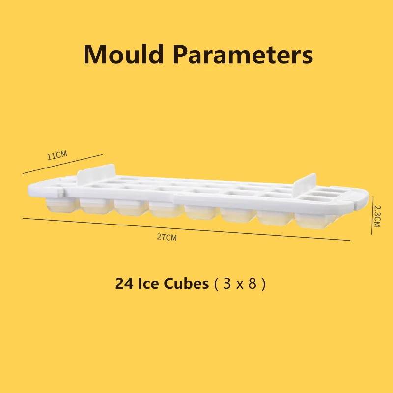 Ice Cube Tray Maker Box Mould With Container Bowl And Shovel Creative Shape Convenient Press Easy Demould Style |