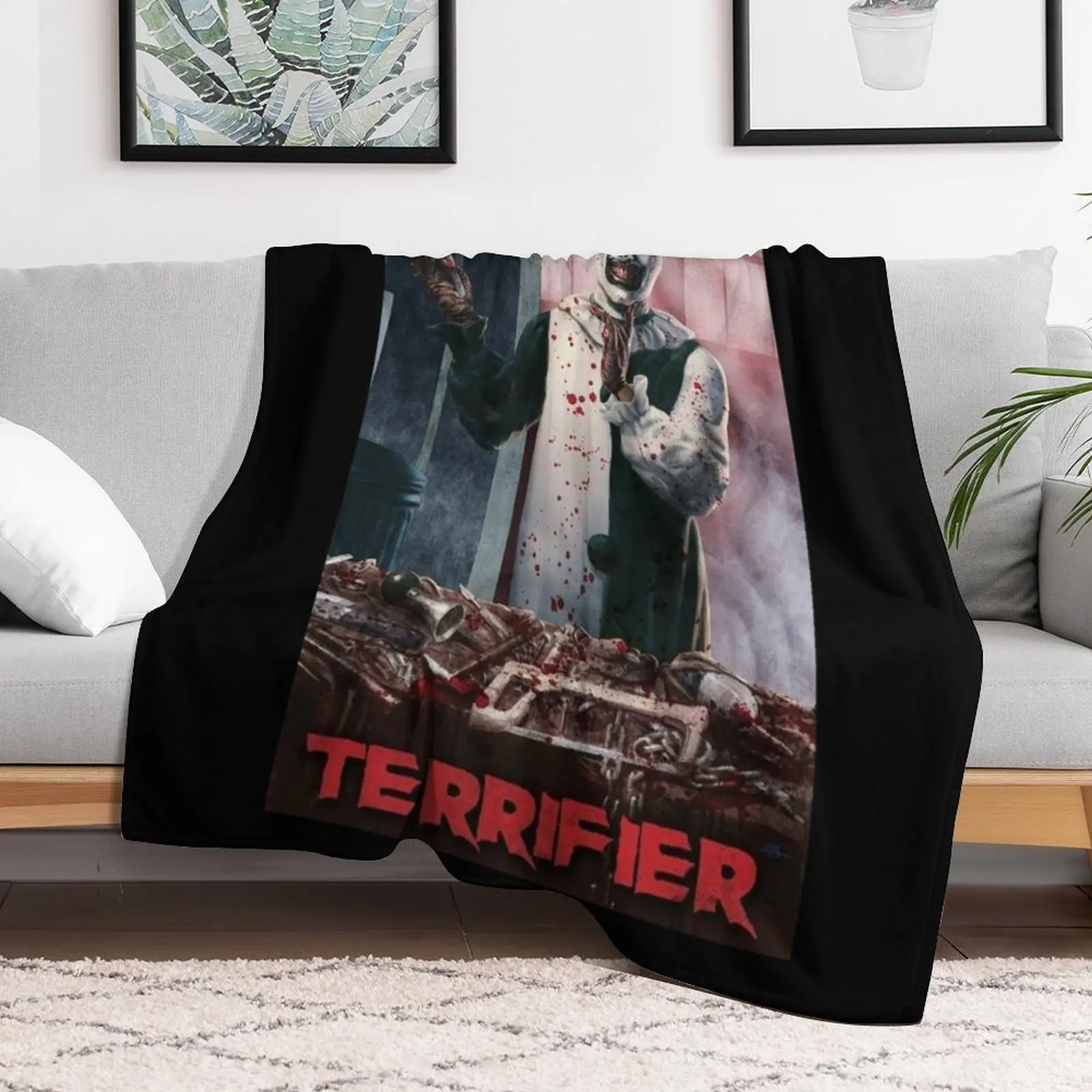 Ужасающий фильм ужасов искусство клоуна постер одеяло кровать модное