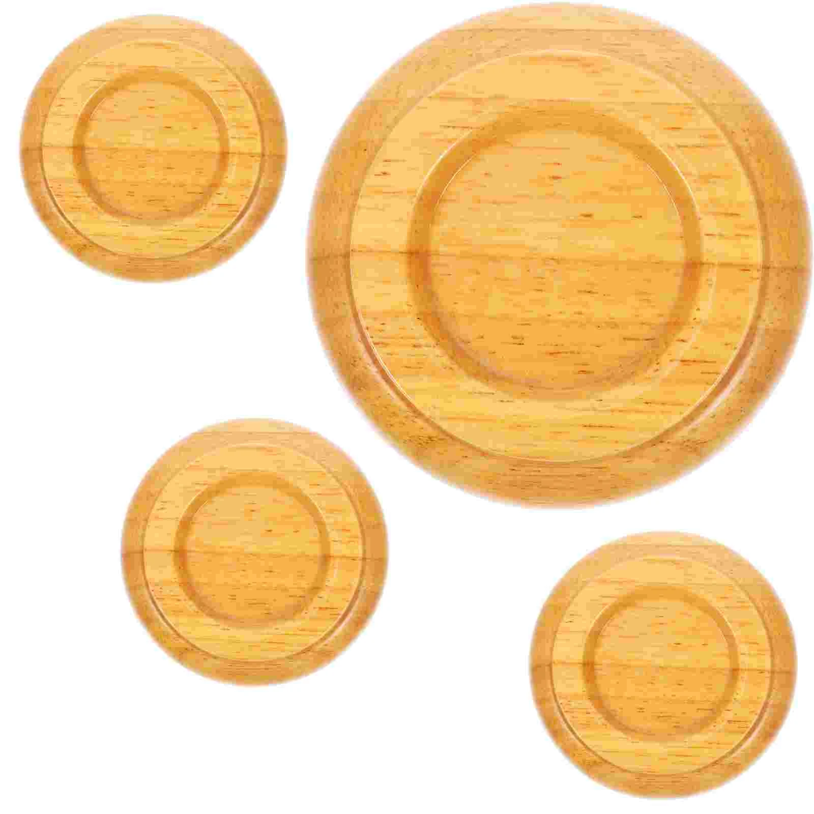 

4 Pcs Piano Mat Anti-skid Leg Pads Foot Rest Anti-stress Legs Floor Protection Upright Caster Cups Wood