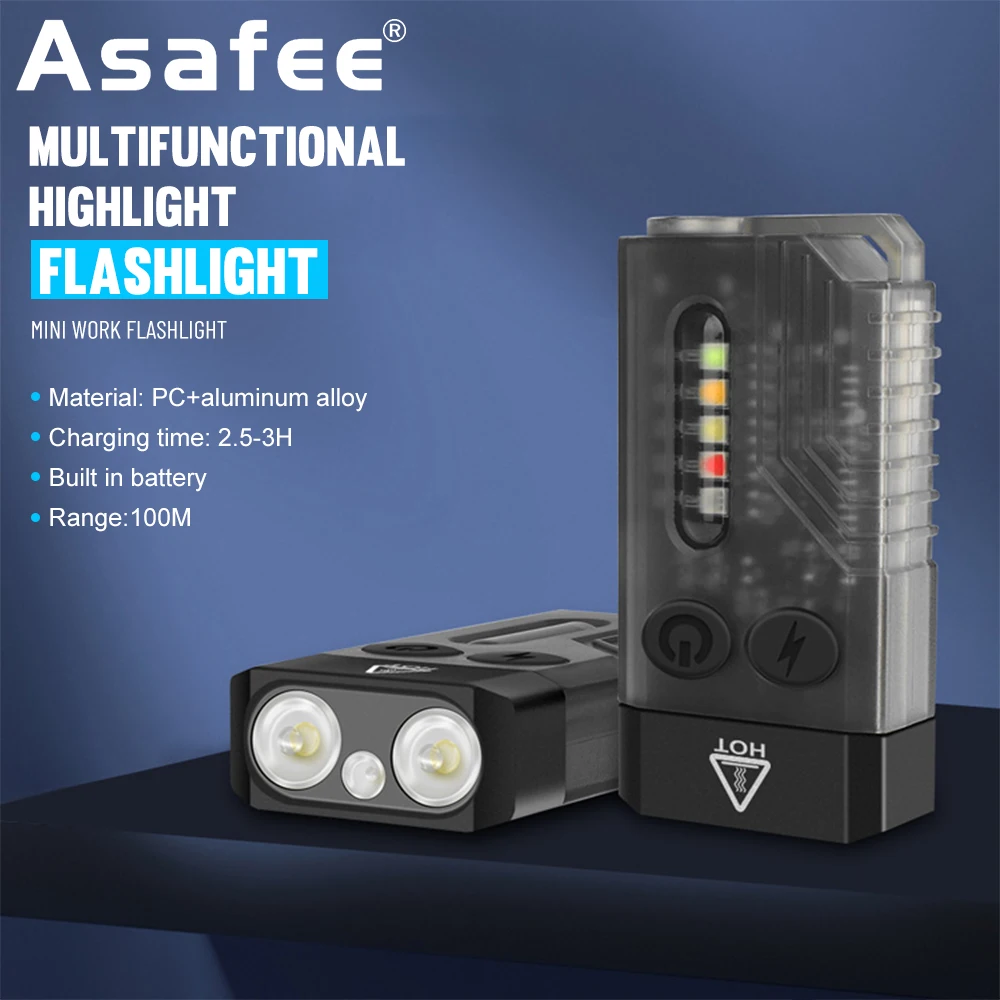 

Мини-фонарик Asafee V10, 100 лм, водостойкий IPX4