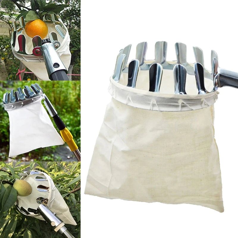 

Metal Fruit Picker Orchard Gardening Apple Peach Tall Tree Picking Tool Fruits Catcher for Harvest Picking Apple 2022 New