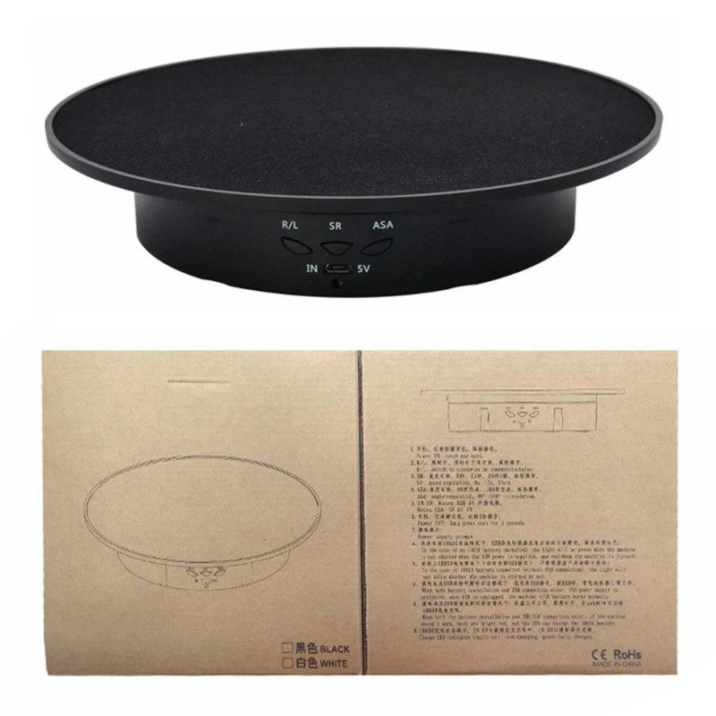 

3 Speeds Electric Rotating Display Stand Intelligence Rotation Multifunction for Dormitory Bedroom Collectible Showing