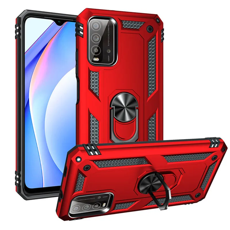

For Xiaomi Redmi 9T Case on Redmi 9T Luxury Car Magnetic Ring Armor Back Cover Case For Xiaomi Redmi 9T 9 T Redmi9T Stand Cases