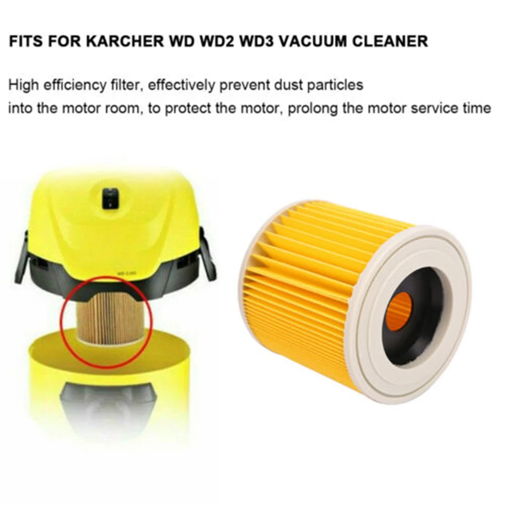 

Cartridge Filter Filter Element Accessories For Karcher A2654 For Karcher MV2 WD2.200 For Karcher WD3.500 A2504