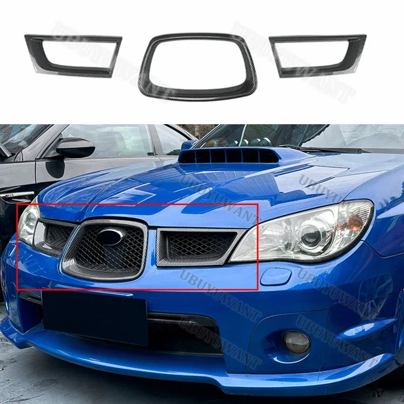 Фото Для Subaru Impreza WRX STI 9-го поколения 2006-2007: центральная решетка, передний спойлер, стабильная накладка на передний бампер, декоративный комплект с защитой от царапин №2