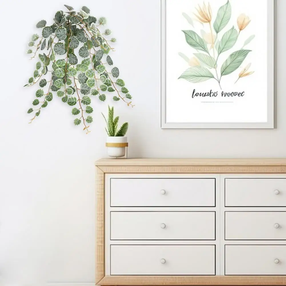 

Windowsill Plants for Home Low Maintenance Artificial Hanging String of Heart Plants Faux Eucalyptus Simulated for Wall for Home