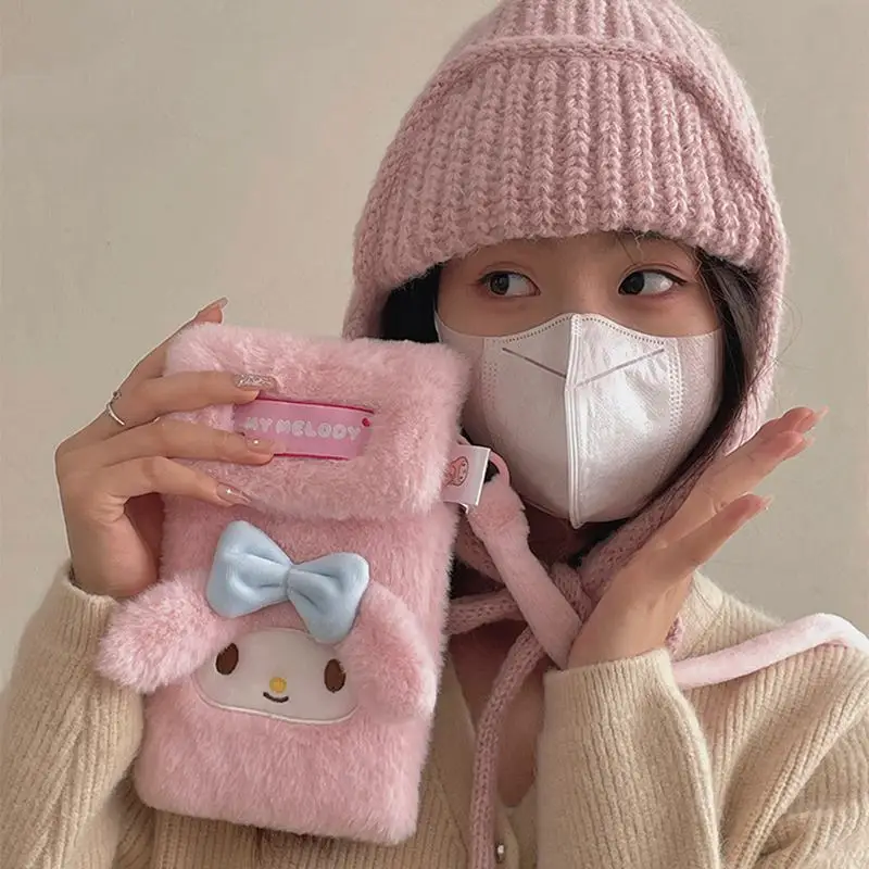 Sanliou осенне-зимняя плюшевая сумка можно носить по диагонали милая мультяшная