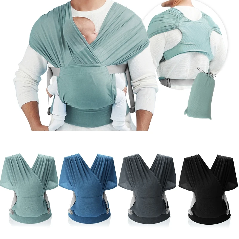 

Soft and Stretchy Baby Sling Wrap Front Facing Carrier for Newborn Adjustable