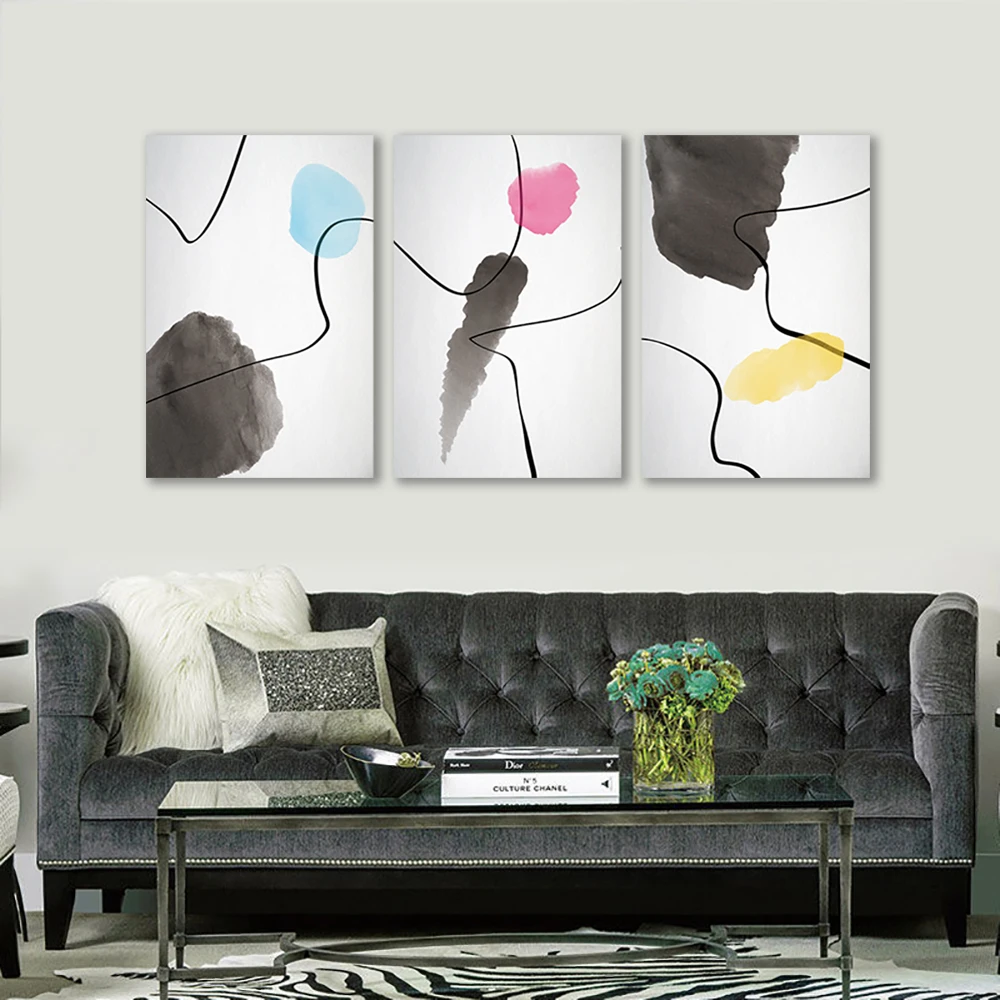 

Abstract Ink Lines Modern Style Canvas Painting Nordic Posters Prints Wall Art Picture For Living Room Home Decoration Cuadros