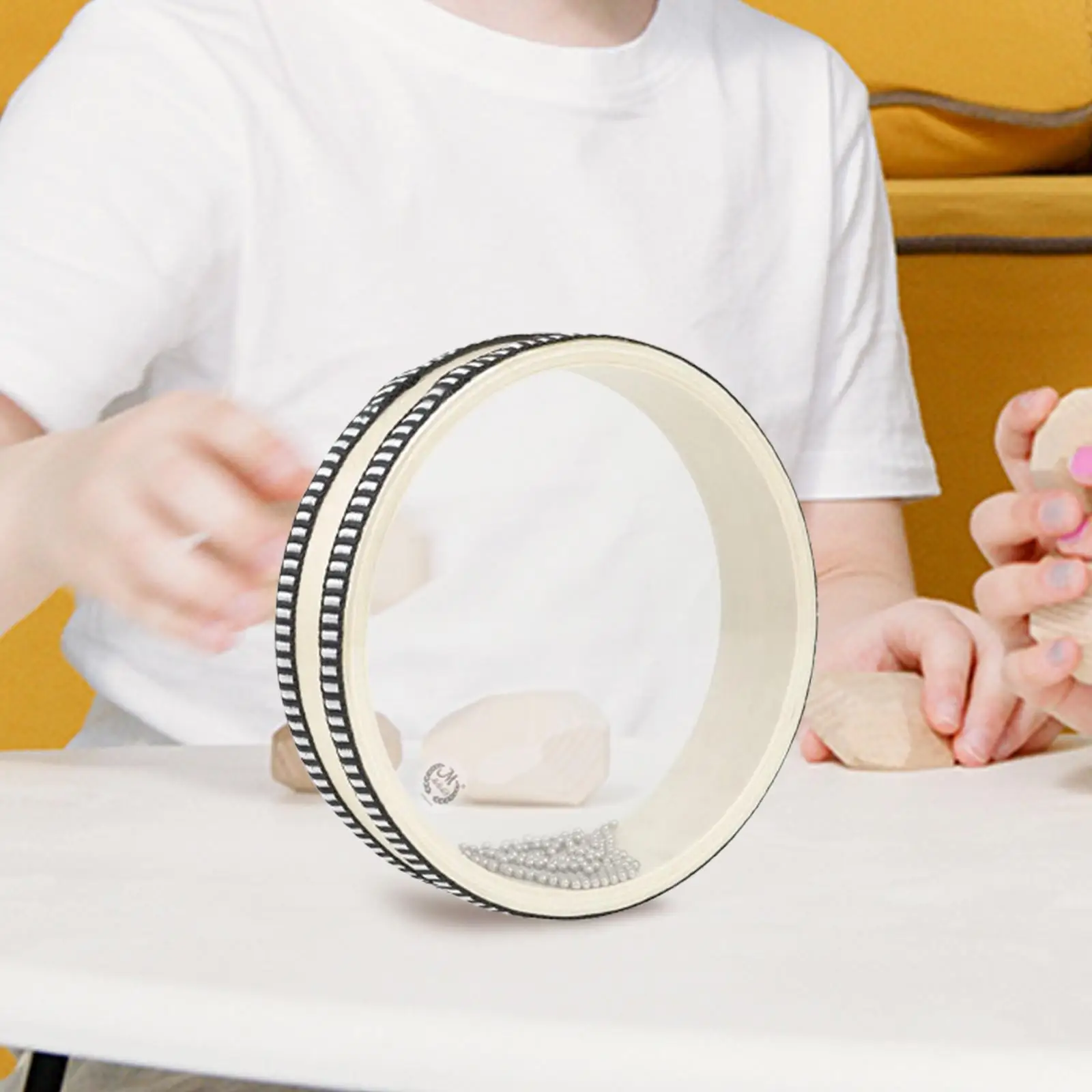 Морской барабан с волнистыми бусинами 6-дюймовый ударный из бисера для дома